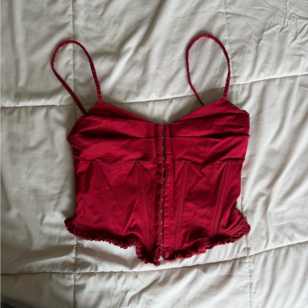 Red Whitefox Corset